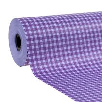 Artículo Papel floral 37,5cm cuadros morado 100m