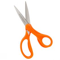 Artículo Tijeras para flores con dientes de acero inoxidable en color naranja 20cm