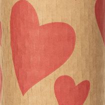 Artículo Papel de regalo sostenible de nido de abeja con diseño de corazón para ocasiones especiales, 25 metros