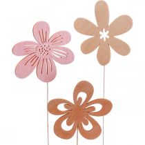 Estacas para jardín Flower Estacas para flores Naranja/Rosa/Blanco Ø9.5cm 15pcs