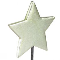 Artículo Tapones de flores con forma de estrella, color verde, 7 cm (2.ª opción), 24 unidades