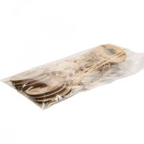 Artículo Tapón flor tapón decorativo abeja de madera con frase 7x27,5cm 12 piezas