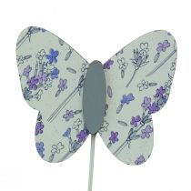 Artículo Tapón de flor mariposa flor tapón decorativo madera 7cm 12ud