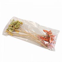 Artículo Flor plug mariposa deco color madera 8.5cm 12pcs