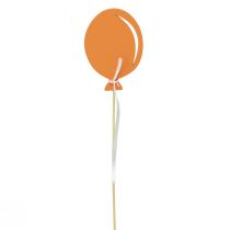 Artículo Tapón de flores ramo decoración pastel topper globo naranja 28cm 8pcs