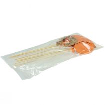 Artículo Tapón de flores ramo decoración pastel topper globo naranja 28cm 8 piezas