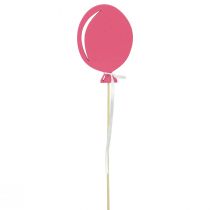 Artículo Tapón de flores ramo decoración pastel topper globo rosa 28cm 8pcs