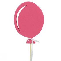 Artículo Tapón de flores ramo decoración pastel topper globo rosa 28cm 8pcs