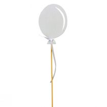 Artículo Globo decorativo para decoración de tarta con ramo de flores, blanco, 28 cm, 8 unidades