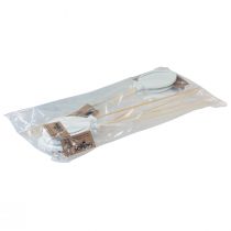 Artículo Globo decorativo para decoración de tarta con ramo de flores, blanco, 28 cm, 8 unidades