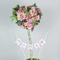 Ramo dalia y protea, flores de seda, decoración de verano L25cm