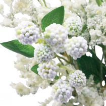 Artículo Ramo de flores artificiales flores de seda rama de bayas blanco 48cm