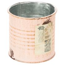 Artículo Maceta decorativa de metal color salmón para hierbas aromáticas, Ø8cm H7.5cm