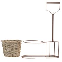 Artículo Maceta herramienta de jardín decorativa marrón Ø17,5cm H30cm