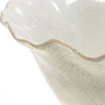 Artículo Macetero macetero de cerámica copa de flores macetero blanco Ø19cm