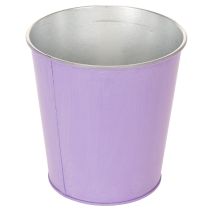 Artículo Maceta redonda de color pastel con motivo floral para plantas de interior, 12 cm, 3 unidades.