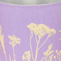 Artículo Set de 3 maceteros de metal con estampado floral en colores pastel, 10 cm