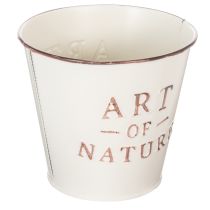 Artículo Maceta de zinc, color crema, Ø15cm H13,5cm