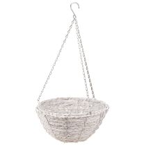 Artículo Maceta colgante paja natural blanco Ø28cm H15cm 2uds