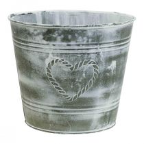 Artículo Maceta Shabby Chic macetero corazón de metal Ø17,5cm H15,5cm