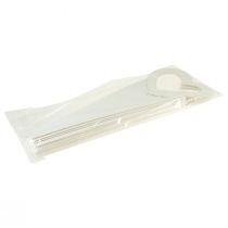 Artículo Bolsa de flores rosas embalaje de regalo blanco 46cm 12 piezas