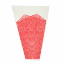 Artículo Bolsa de flores yute rojo L36cm W25cm - 12cm 50 piezas