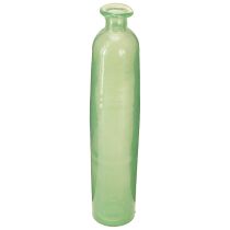 Artículo Jarrón de flores de cristal decorativo en color verde alto Ø6,5cm H30cm