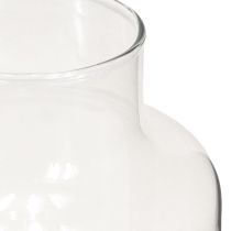 Artículo Jarrón de flores de cristal decorativo con cuello transparente Ø14,5cm H25cm