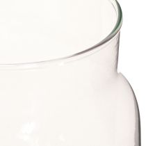 Artículo Jarrón de flores de cristal transparente para decoración en cristal H20cm