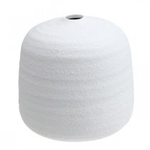 Artículo Florero, florero de cerámica, florero decorativo blanco Ø19cm H18cm