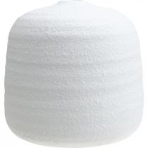 Artículo Florero, florero de cerámica, florero decorativo blanco Ø19cm H18cm