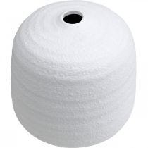 Artículo Florero, florero de cerámica, florero decorativo blanco Ø19cm H18cm