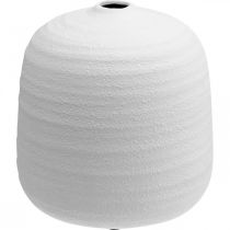 Artículo Florero, florero de cerámica, florero decorativo blanco Ø22cm H22,5cm