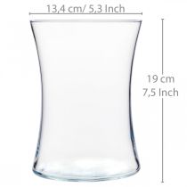 Florero, farol de cristal, jarrón de cristal Ø13,5cm H19cm