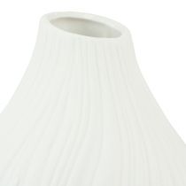 Artículo Florero de cerámica forma de cebolla blanco Ø13cm H13,5cm 2ud