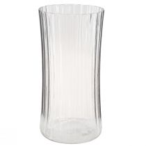 Artículo Floreros de vidrio florero retro claro Ø12cm H24cm 2ud