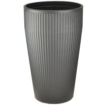 Artículo Macetero de suelo de plástico antracita Ø28cm H46,5cm