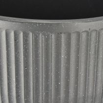 Artículo Macetero de suelo de plástico antracita Ø28cm H46,5cm
