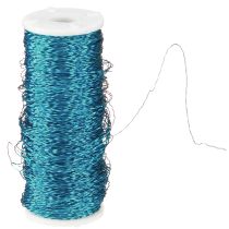 Artículo Alambre efecto caldo Ø0,30 mm 140 m turquesa, alambre decorativo, material para joyería artesanal