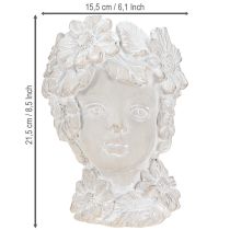 Artículo Busto de piedra fundida escultura mujer jardinera antigua H21,5cm