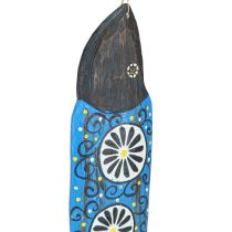 Artículo Decoración de madera de peces de colores para colgar azul y verde 38cm 2 piezas