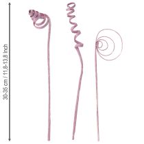 Artículo Caña de pescar en espiral, cono de caña, surtido de cañas, bayas, 30 cm, 75 unidades