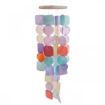 Carillón de viento Capiz decoración colgante conchas nácar Ø14cm 67cm