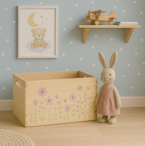 Artículo Caja de madera pequeña caja de madera flores mariposa 30x18cm