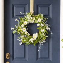 Artículo Guirnalda de margaritas artificiales, de aspecto natural y duradera, para decoración de puertas y paredes, 55 cm.