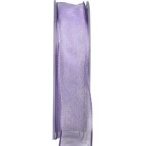Artículo Cinta de gasa cinta de organza organza violeta 25mm 20m