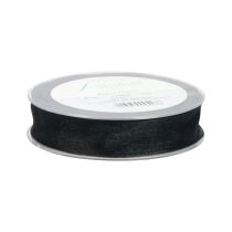 Artículo Cinta de gasa cinta de organza organza negro 15mm 20m