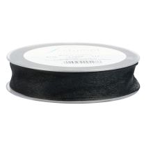 Artículo Cinta de gasa cinta de organza organza negro 25mm 20m
