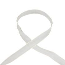 Artículo Cinta de gasa cinta de organza cinta decorativa organza crema 15mm 20m