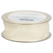 Artículo Cinta de gasa cinta de organza cinta decorativa organza crema 40mm 20m